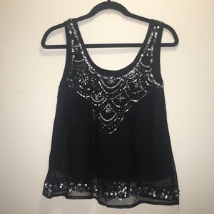 Beaded sleeveless top